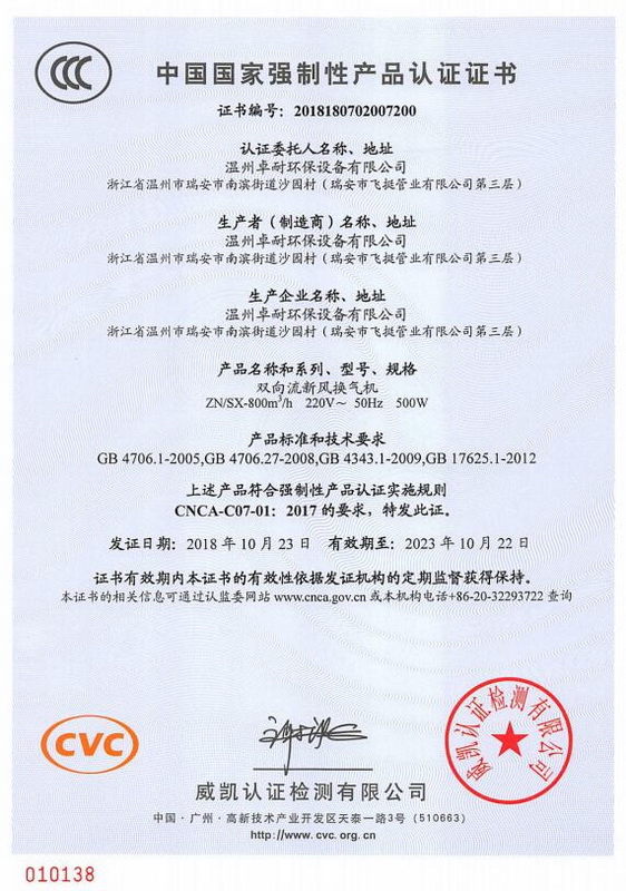 國(guó)家級(jí)認(rèn)證證書